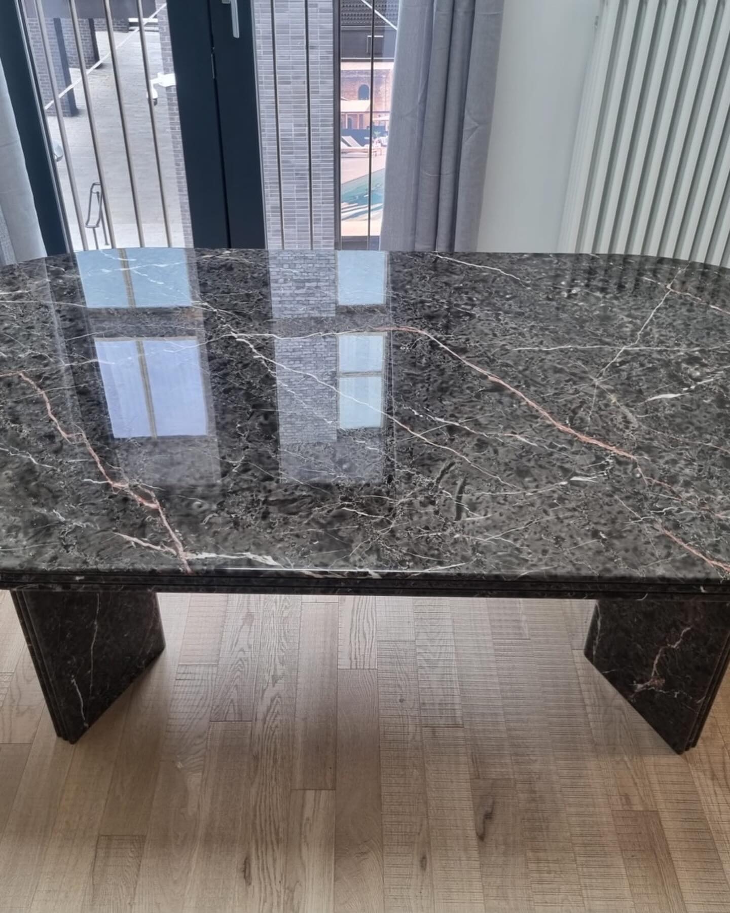 Completed natural stone restoration in a London property